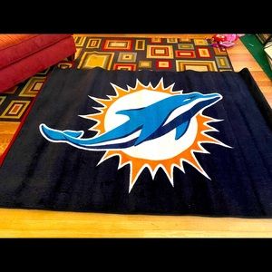 Miami Dolphins man-cave Area rug